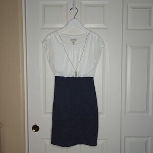 Enfocus Studio two toned fitted sheath dress sz 4